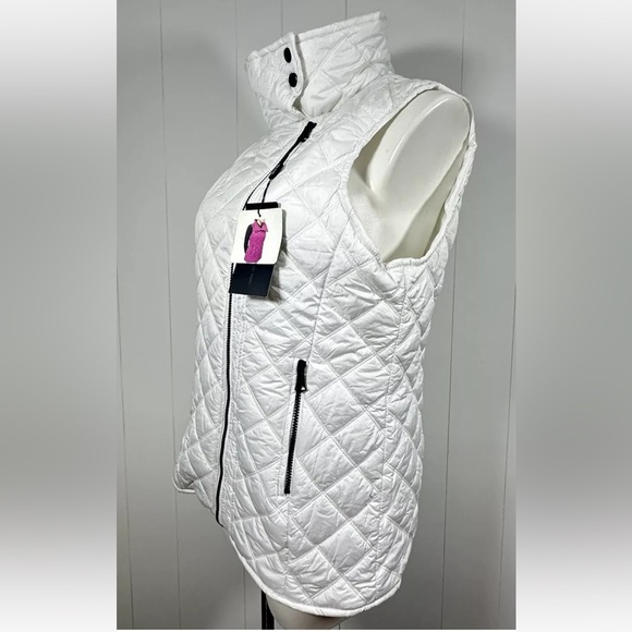 NWT Marc New York Andrew Marc Quilted White Vest Women's Size XL - Picture 5 of 11